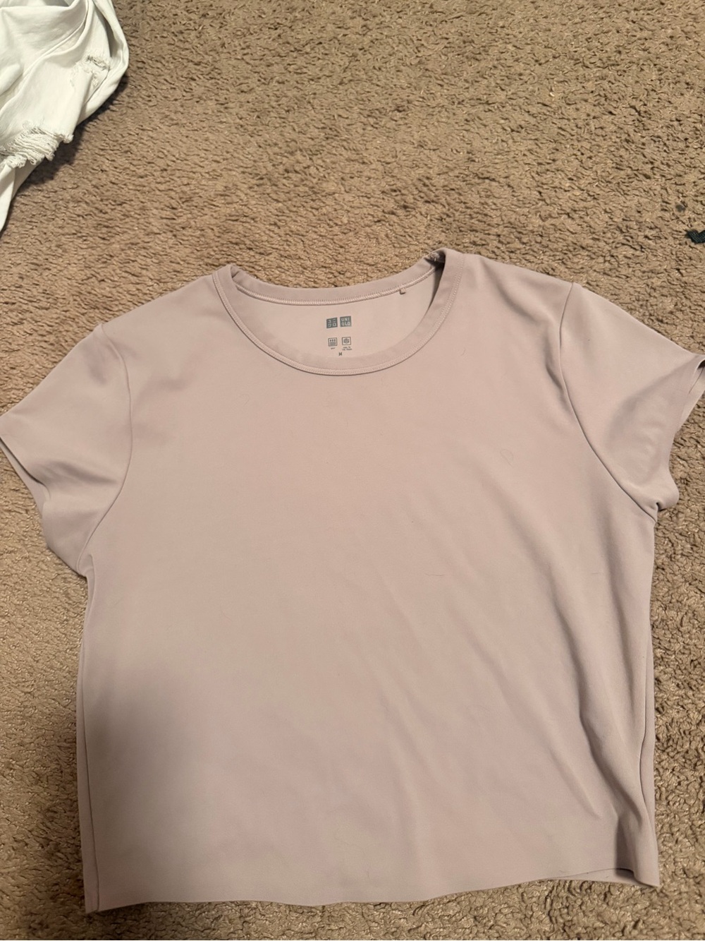 Uniqlo Pale Mauve Crew Neck Short Sleeve Tee